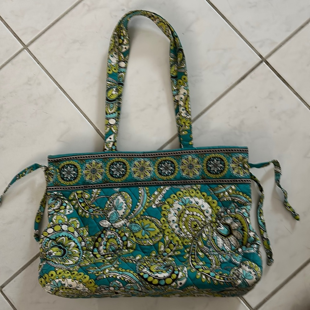 Vera Bradley turquoise peacock satchel